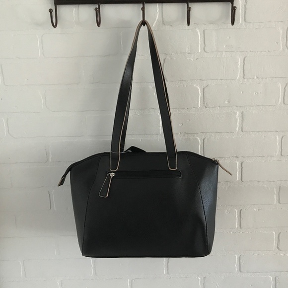 NWT Nygard Shoulder Tote Bag - Black/tan - Picture 9 of 9